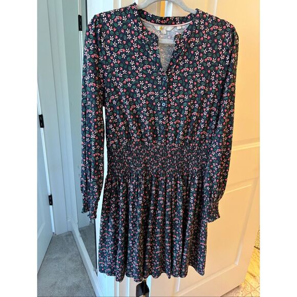 NWOT BODEN Smocked Jersey Shirt Dress, $128 Sz 8 E18 - Picture 5 of 12